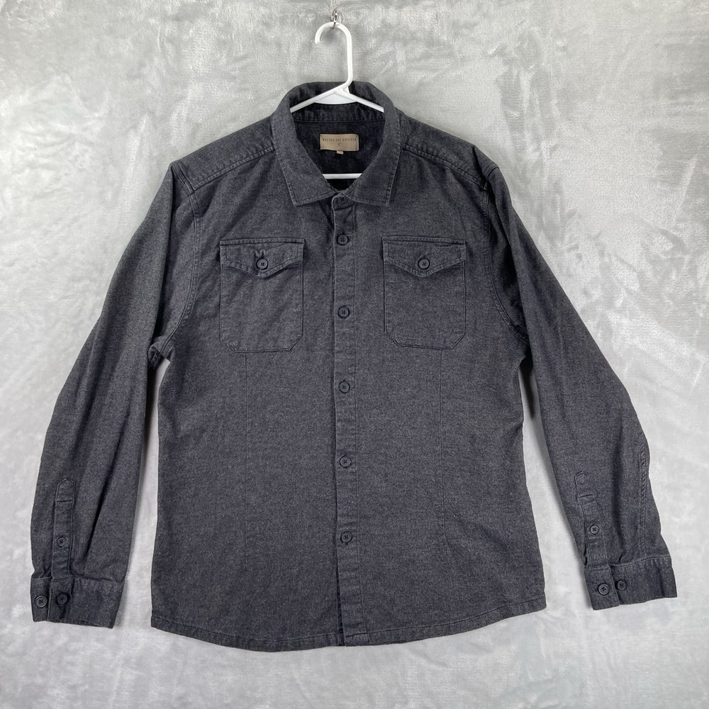 Weston Jon Boucher Shirt mens 2XL Button Up Flannel Long Sleeve Flap Pockets XXL